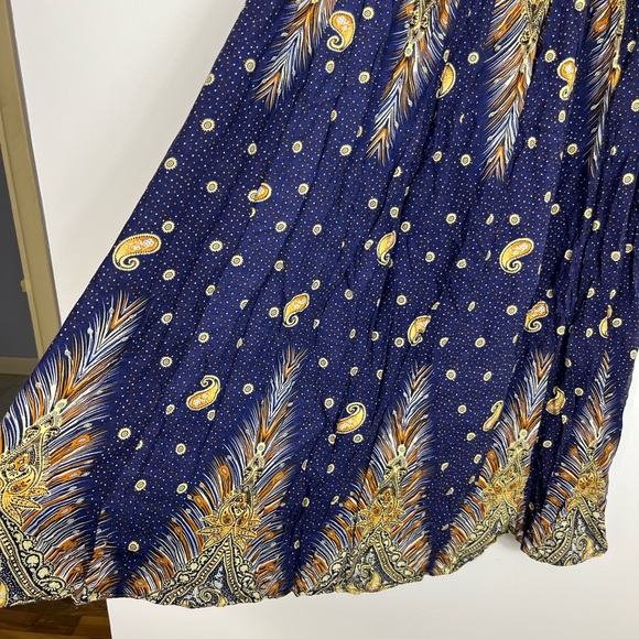 Vintage Bohemian Paisley Print Maxi Skirt Sz S - Picture 3 of 12